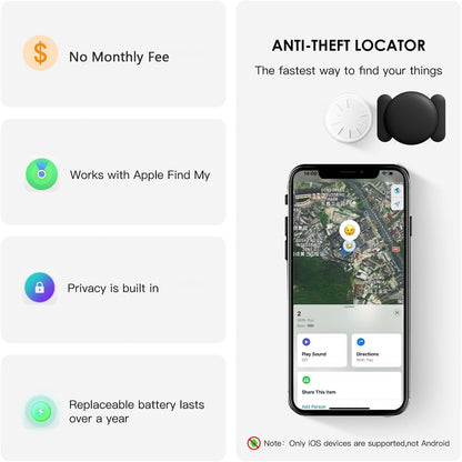 Compact Magnetic GPS Tracking Device – Zero Installation, Long Battery Life, Compatible with iPhone & Android