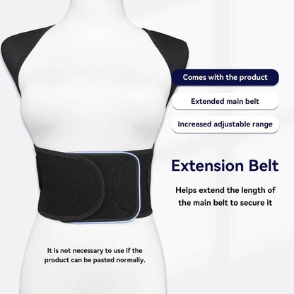 Back Brace Posture Corrector for Women & Men – Adjustable Upper Back & Lumbar Support Belt