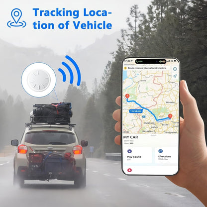 Compact Magnetic GPS Tracking Device – Zero Installation, Long Battery Life, Compatible with iPhone & Android