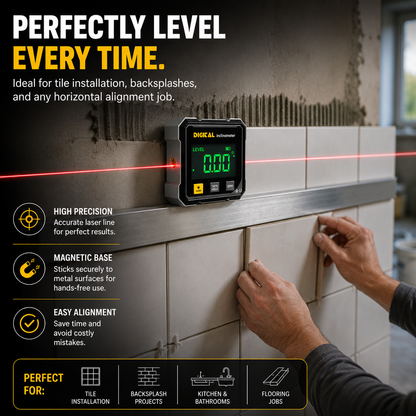🔥 50% OFF | Digital Angle Finder with Laser Level 📏 ±0.1° Precision Magnetic Level Tool