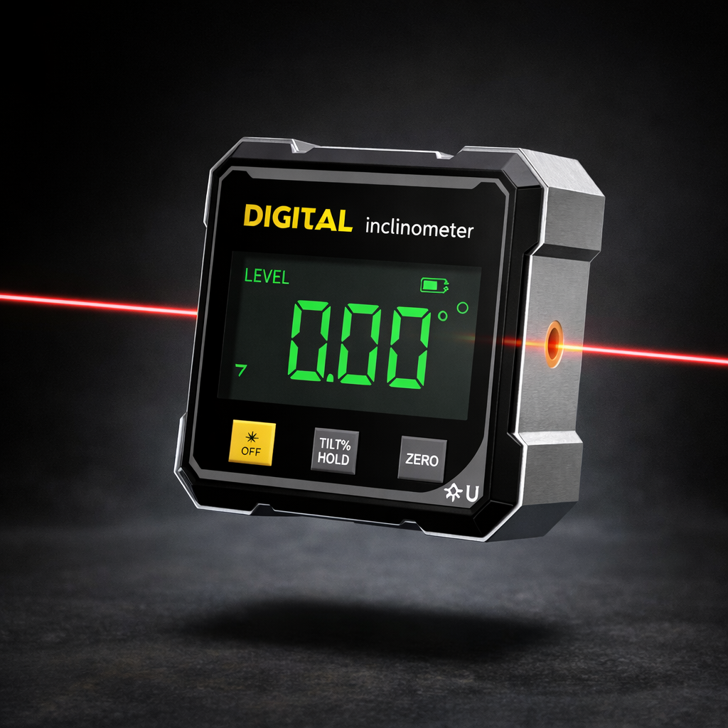 🔥 50% OFF | Digital Angle Finder with Laser Level 📏 ±0.1° Precision Magnetic Level Tool