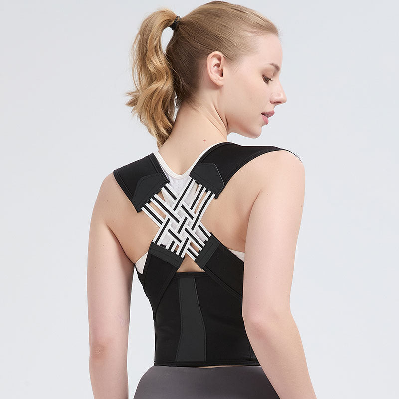 Back Brace Posture Corrector for Women & Men – Adjustable Upper Back & Lumbar Support Belt