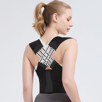 Back Brace Posture Corrector for Women & Men – Adjustable Upper Back & Lumbar Support Belt