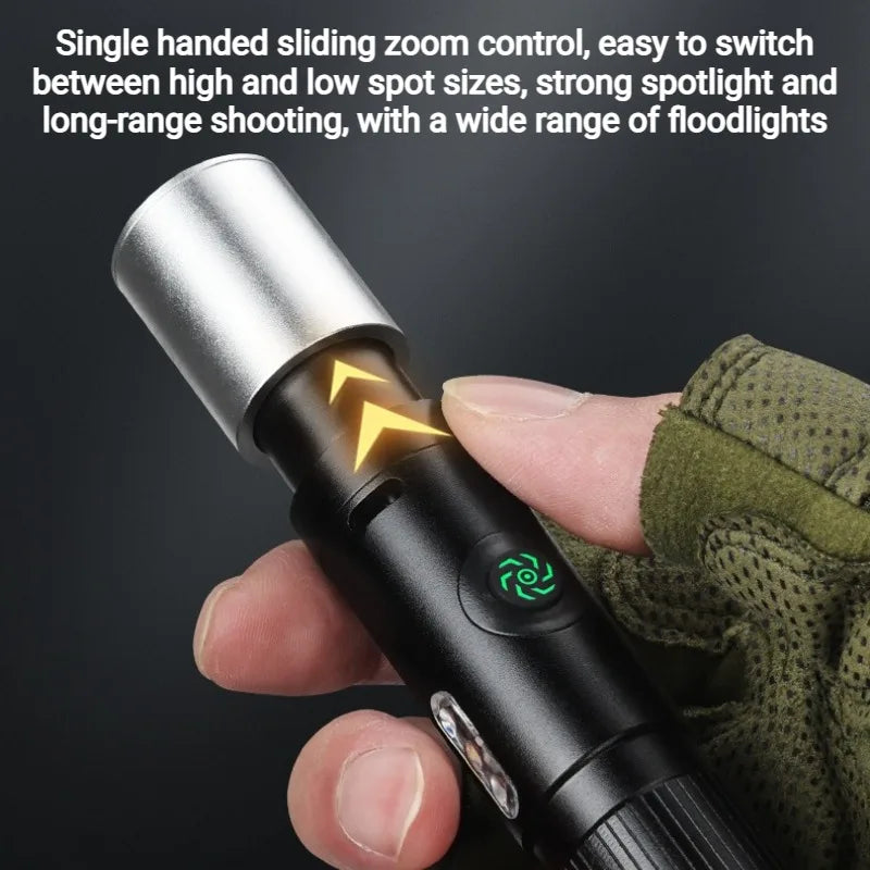 Multi-Functional Portable Self Defense Flashlight