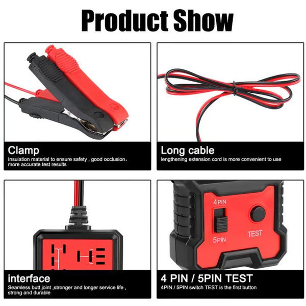 Automotive Relay Tester Tool , 12V/24V Car Relay Tester, , Code Readers and Scan Tools, Diagnostic, Test and Measurement Tools