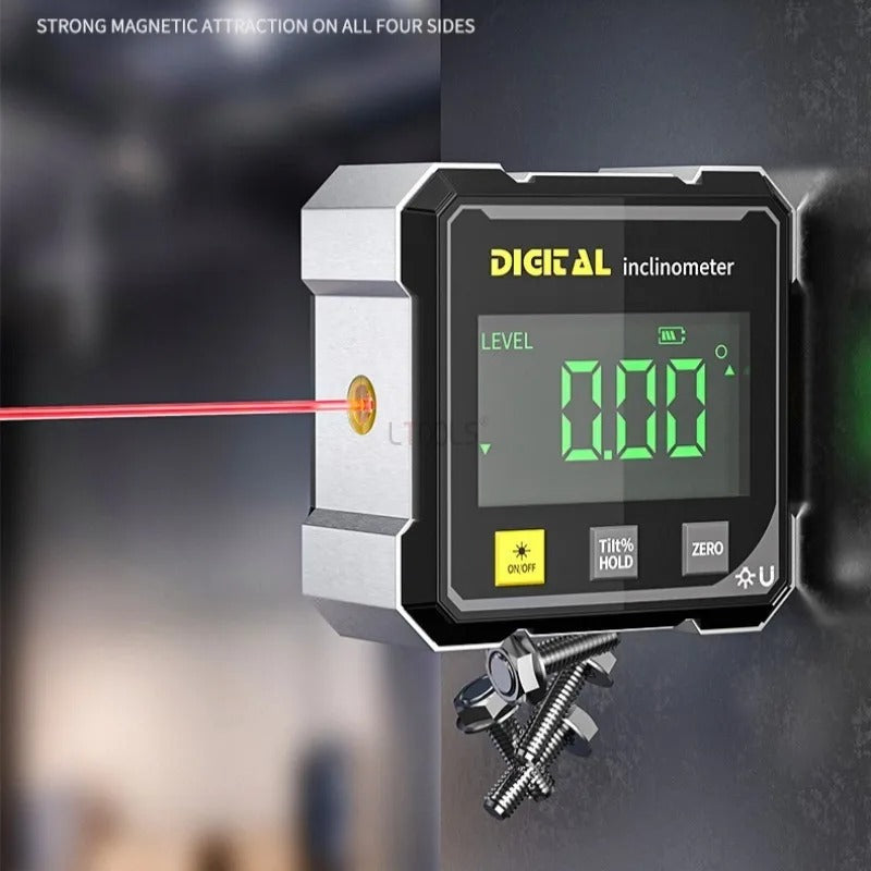 🔥 50% OFF | Digital Angle Finder with Laser Level 📏 ±0.1° Precision Magnetic Level Tool